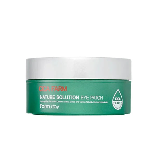 FARMSTAY Cica Farm Nature Solution Eye Patch – Drėkinamieji ir raminamieji paakių padeliai su centele, 60 vnt. / 90 g