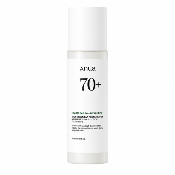 ANUA Heartleaf 70% Daily Lotion – Raminamasis ir drėkinamasis veido losjonas su širdžialapės stimburės ekstraktu, 200 ml
