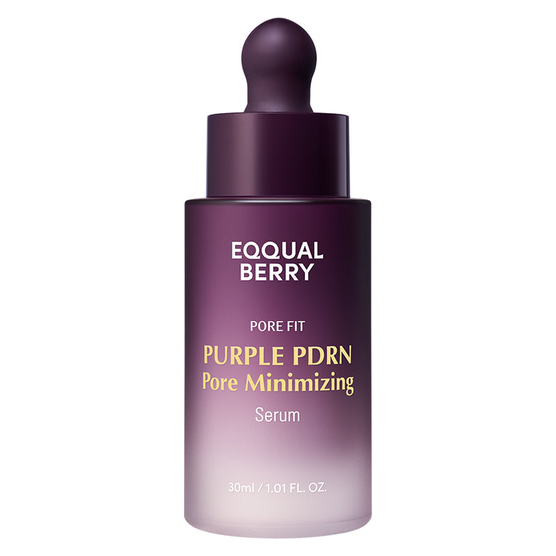 EQQUALBERRY Purple PDRN Pore Minimizing Serum – Porų priežiūros veido serumas su PDRN ir niacinamidu, 30 ml