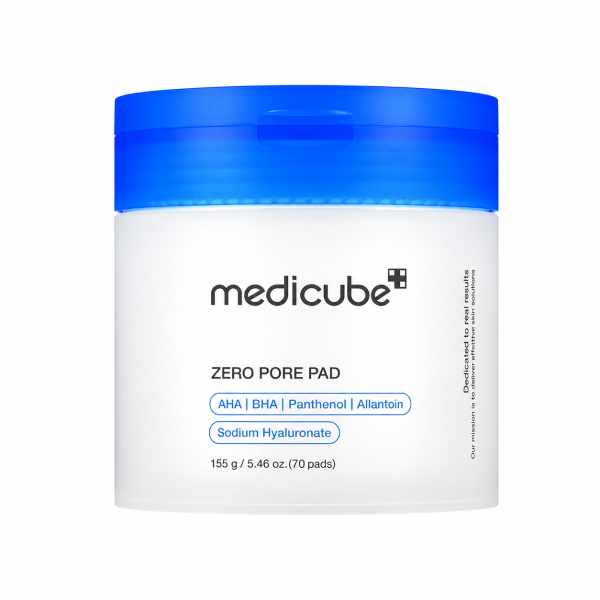 MEDICUBE Zero Pore Pad 2.0 – Šveičiamosios veido pagalvėlės porų priežiūrai, 70 vnt. / 155 g