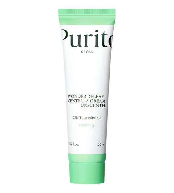 PURITO SEOUL Wonder Releaf Centella Cream Unscented – Raminamasis veido kremas su azijine centele jautriai odai, 50 ml